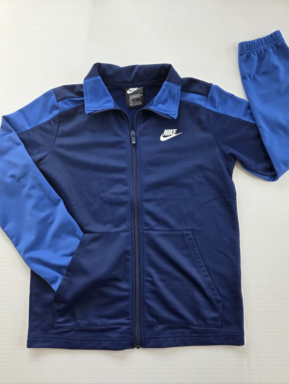 Nike Two-Tone Blue Zip-Up Track Jacket